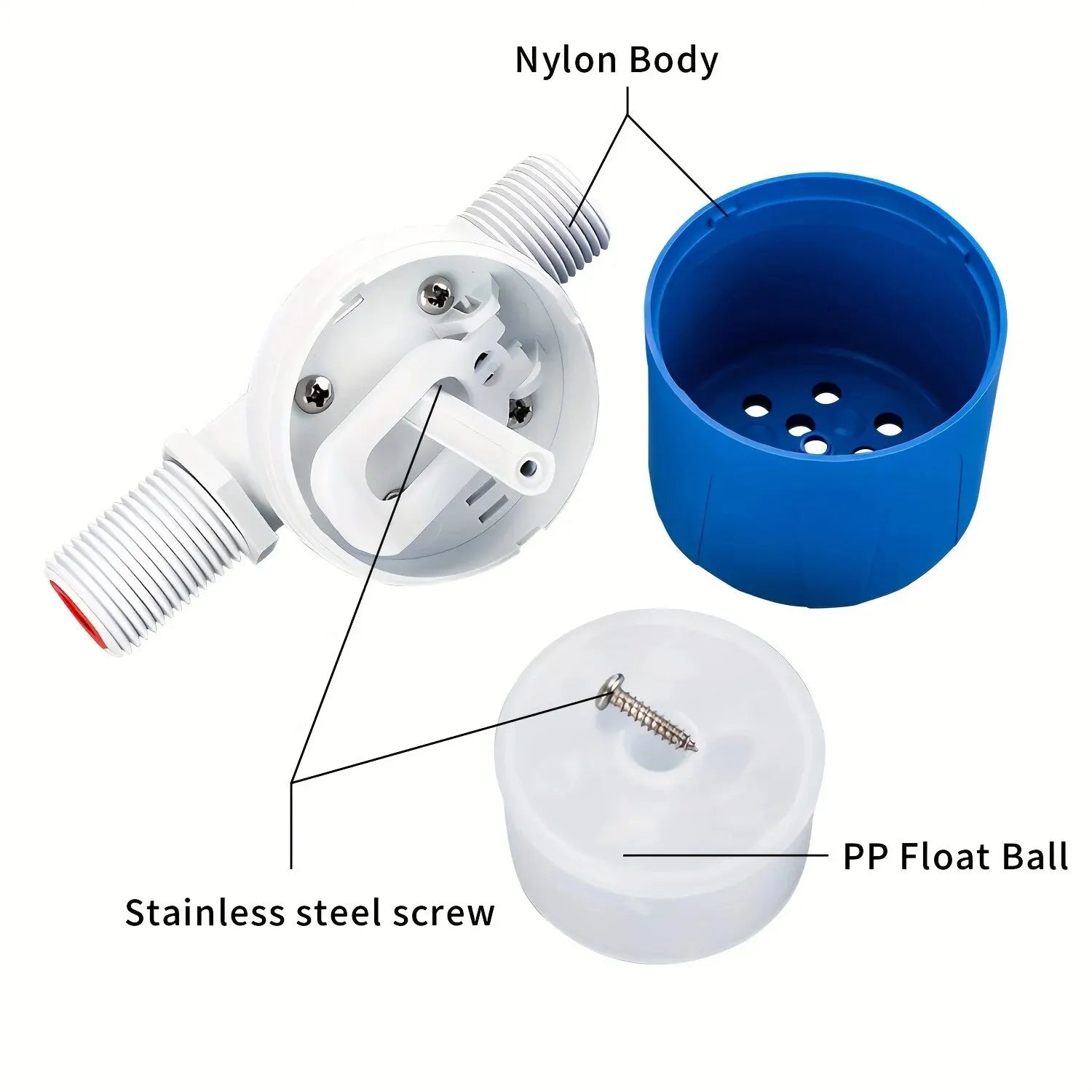 Fully Automatic Water Level Control Float Valve 1/2" Auto Shut off Automatic Water Stop Automatic Water Make-Up Controller