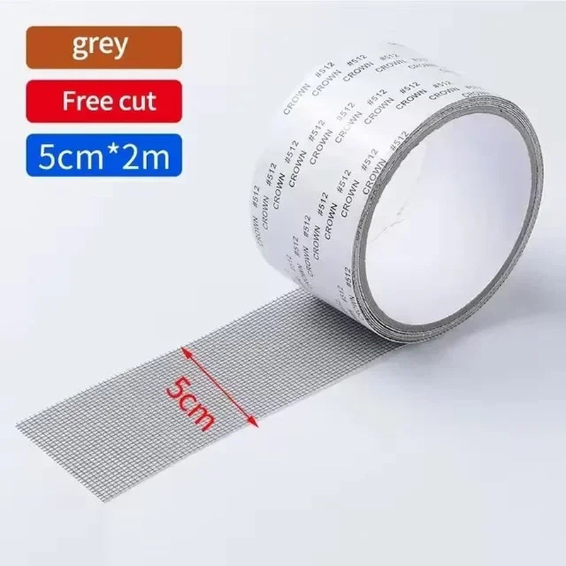 Window Screen Repair Tape Self Adhesive Mesh Tape Net Door Fix Patch anti Insect Mosquito Mesh Broken Holes Repairing