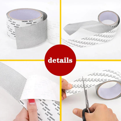 Window Screen Repair Tape Self Adhesive Mesh Tape Net Door Fix Patch anti Insect Mosquito Mesh Broken Holes Repairing
