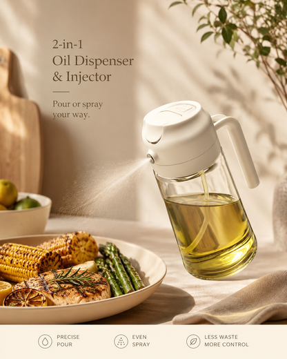 Glass Spray Oil Pot - Commercial Use for Catering, Household Use for Seasonings, Oil Bottle for Baking, Spray Oil Bottle for Hom