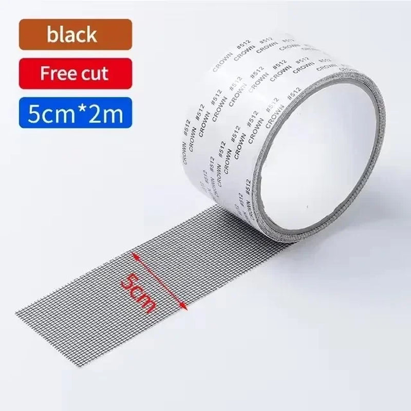 Window Screen Repair Tape Self Adhesive Mesh Tape Net Door Fix Patch anti Insect Mosquito Mesh Broken Holes Repairing