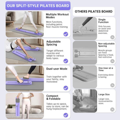 Transform Your Home Workouts with the Ultimate 7-in-1 Pilates Board & Resistance Bands! 💪✨ Perfect for Core Strength, Abs, Glutes & Legs! #Pilates #HomeFitness