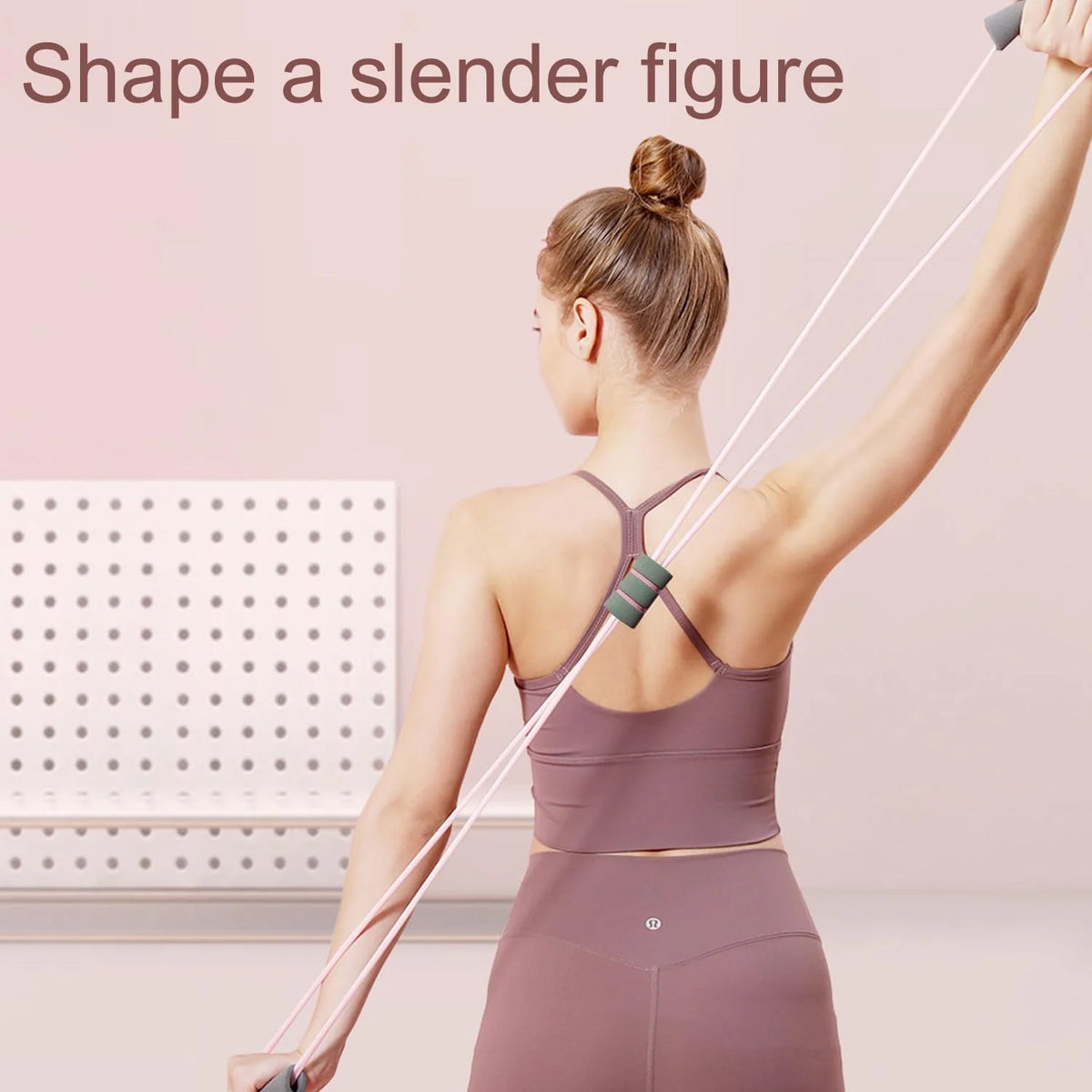 Multifunction Pedal Resistance Band, 4-Tube Elastic Pull Rope for Home Yoga, Leg Exercise, Sit-Up Assistant, Full Body Stretching & Strength Training Fitness Tension Rope