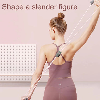 Multifunction Pedal Resistance Band, 4-Tube Elastic Pull Rope for Home Yoga, Leg Exercise, Sit-Up Assistant, Full Body Stretching & Strength Training Fitness Tension Rope