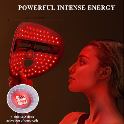 LED Face Mask Facial Care Tool, Red Light Therapy Mask for Face for Home Travel