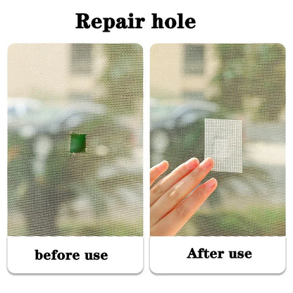 Window Screen Repair Tape Self Adhesive Mesh Tape Net Door Fix Patch anti Insect Mosquito Mesh Broken Holes Repairing